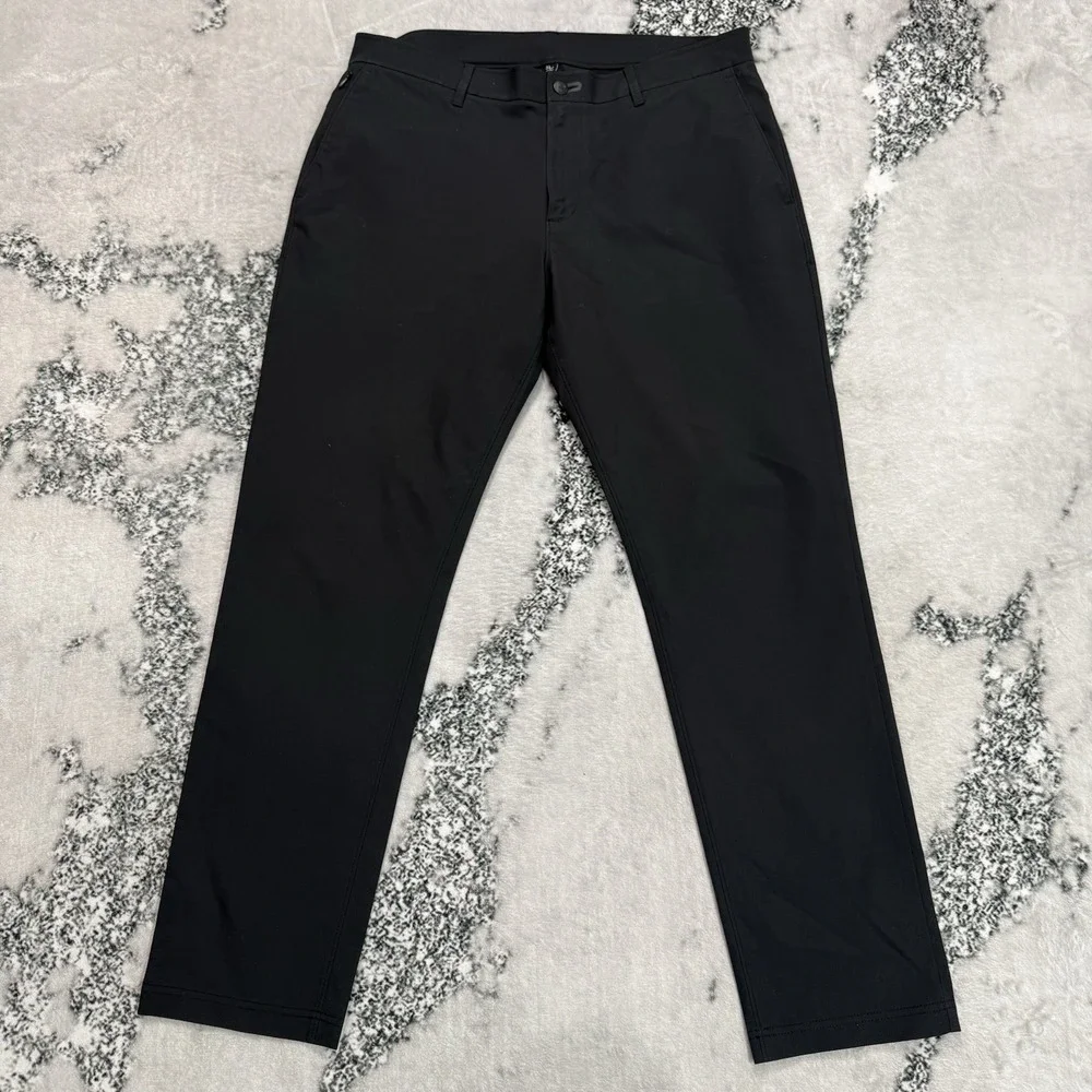 Public Rec Pants Mens Sz 34X32 Black Performance Chino Commuter Travel Stretch